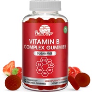 Sugar Free Vitamin B Complex 60 Gummies Vitamin B12, B7, B6, B3 (Niacin), B5, B8, B9 (Folate)- Third