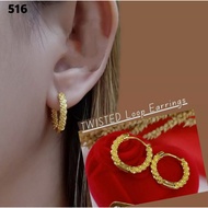 10k saudi gold clip earrings-550
