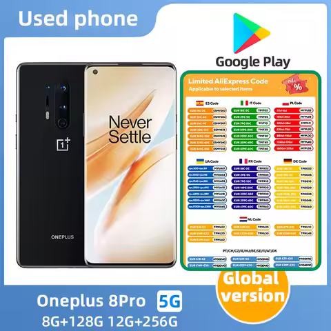 Oneplus 8 Pro 5G SmartPhone CPU Qualcomm Snapdragon 865 Battery capacity 4510mAh 48MP Cameraoriginal