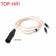 TOP-HiFi 4pin XLR Balanced/6.35mm Upgrade HIFI Cable Replacement Audio Cable for ATH ESW750 ESW950 E