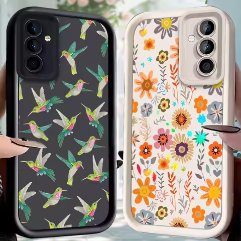 Multi Color Flower Print Case for Samsung Galaxy A37 A36 A35 A34 A33 A32 A26 A24 A23 A17 A16 A15 A14