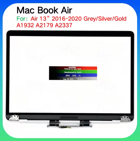 New LCD Screen Assembly For MacBook Air 13" A1932 A2179 A2337 Retina Display Replacement Full Comple