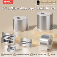 NIIMBOT M2 Matte Silver Label Stickers, Silver Classification Labels for Office/Product Equipment
