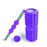 Fitness Pilates Foam Roller Blocks Suit Yoga Column Spiky Massage Ball Muscle Relax Roller Stick Arm