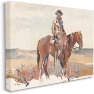 Cowboy Fields and Farm Western Painting Design By Marilyn Hageman Wall Art 16 X 20 Canvas