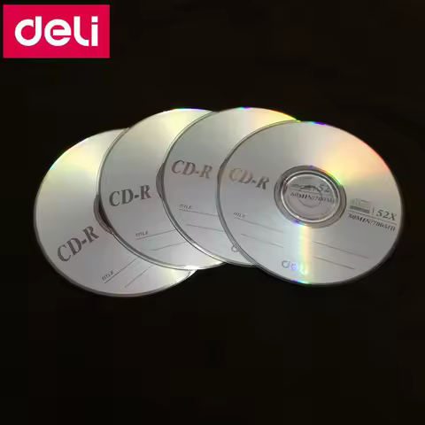 4PCS/LOT Deli 3725 CD-R Blank Discs Recordable Compact Disc 700MB/80min/52x CD-R BLANK Discs