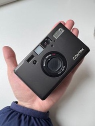 Contax T3 黑色單齒連原裝遮光罩保護鏡 菲林相機