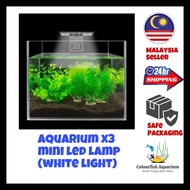 Colourfish Aquarium Led X3 Full White Light 20-40cm Fish Tank Super Slim Thin Design