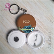 GANTUNGAN SOLO SOUVENIRS/SUKARTA KEYCHAIN/BROS PIN REFRIGERATOR STICK DIAMETER 4.4 CM