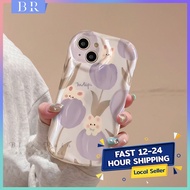 Purple rabbit tulip For iphone 13 Pro Max Phone Case 11 12 13 14 Pro Max 15 Pro Max Case xr xs Max 7