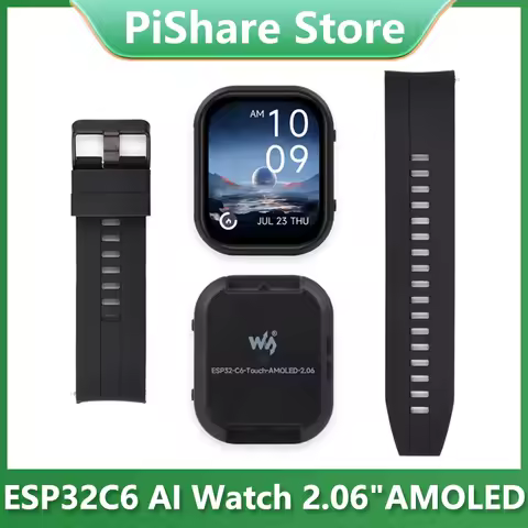 DeepSeek AI Voice Chat ESP32 C6 2.06-inch AMOLED Display Development Board 410×502 2.06inch TouchScr