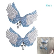 Mary Unique Blue Wing Hair Accessory Soft Angel Wing Fashionable Hair Clip Ornament