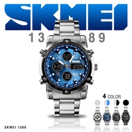 นาฬิกา แฟชั่น ผู้ชาย SKMEI 1389 อเนกประสงค์ Luxury สายสแตนเลส LED สองระบบดิจิตอลและควอตซ์ กันน้ำ นาฬิกาแฟชั่น นาฟิกา นาฬิกาผู้ชาย ส่งจากไทย