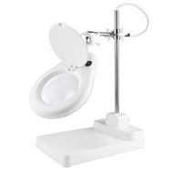 1.8x/3D/127mm 工作型XY支臂LED護眼檯燈放大鏡 座式平台【E045】