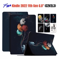 For Kindle 2022 11th Generation 6.0-inch Case Kindle C2V2L3 Ereader Protective Case Fashion Moon ast