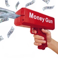 Super Money Gun Christmas Day Playing Spary Money Gun Make it Rain Gun, Gun Fake Bill Dispenser Mone