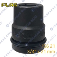 MATA HEAVY IMPACT SOCKET BIT 3/ 4" X 21MM FLAG JAPAN IMPACT SOCKET SHOCK 3/4 DRV X 21 MM
