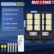 KKSKY ไฟถนนโซล่าเซลล์ 50000W 80000W ไฟโซล่าเซลล์ ไฟโซล่าเซล60wแท้ โคมไฟโซล่าเซลล์ solar light LED ป้