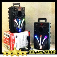 Karaoke Speaker 7806 8 inchi Bluetooth Portable Extra Bass brain power Free Microphone QS 7806