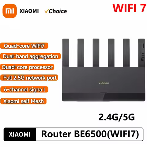 New Xiaomi Router BE6500 WiFi 7 6500M Full 2.5G Network Port 4-core Qualcomm Processor loT Smart Lin