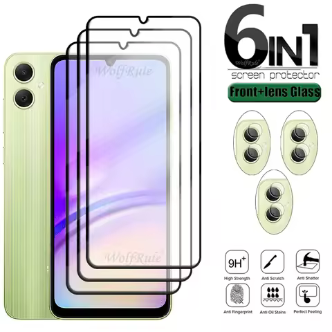 6-in-1 For Samsung Galaxy A05 Glass Samsung A05 A34 A14 A04 A04S A24 A25 A05S Glass 9H Screen Protec