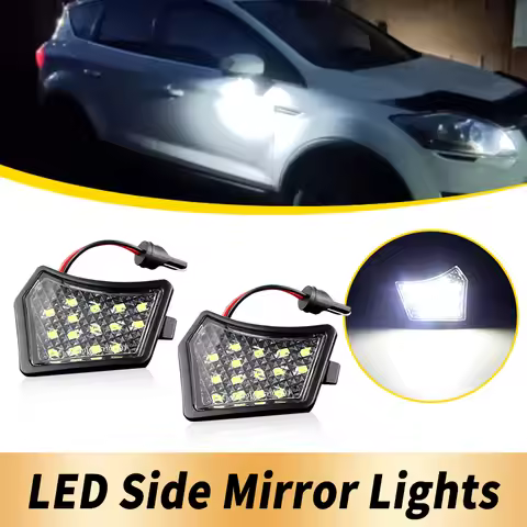 2PCS 12V LED Front Under Mirror Lamp Puddle Light For Volvo V40 V50 C30 C70 S40 S60 S80 V50 V70 XC70