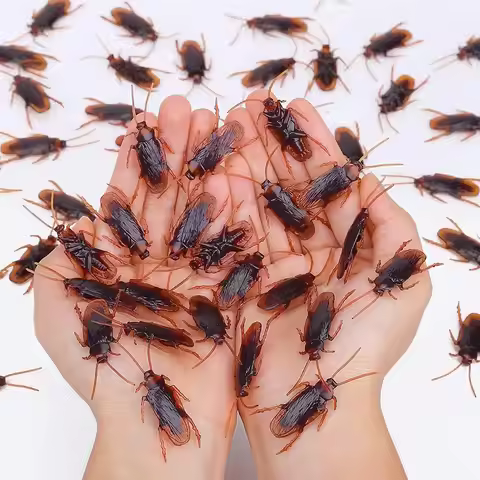Halloween Artificial Fake Roaches April Fools ' Day Cockroach Prop Scary Insects Realistic Plastic F