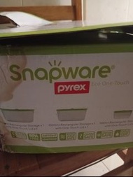 Snapware Pyrex Eco One-Touch全新 玻璃盒