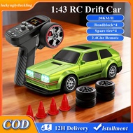 1:43 Scale 4WD RC Drift Car 2.4g Gyroscope Calibration Drift Steering Light Mini Remote Control Car