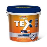 สีน้ำทาภายนอก ชนิดกึ่งเงา BEGER TEX 2IN1 BASE A 9 ลิตร (1309449)