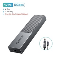 [ส่งจากไทย-ออกใบกำกับได้] ORICO USB4.0 M2 NVMe SSD Enclosure 40Gbps PCIe3.0x4 Aluminum Case Compatible with Thunderbolt 3 4 USB4 for Apple MacBook Air Pro (FV09C3)