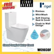 Rigel WC9030F Rimless Closed Coupled Toilet Bowl