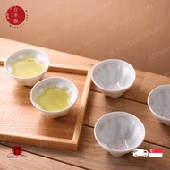 [Made in Japan] YO TO BI | Mino Ware Japanese Sakura Cherry Blossoms Tea Cups | Porcelain | 1set (80