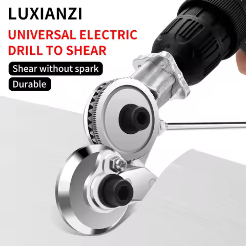 LUXIANZI Plate Cutter For Electric Drill Convert Shears Steel Alloy Plastic Iron Free Cutting Tool N