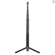 Andoer Invisible Selfie Stick 1/4 Inch Screw 28cm-110cm Adjustable Length with Mini Desktop Tripod for Insta360 ONE X/ ONE/ EVO Camera  [24NEW]