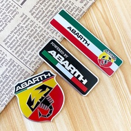 3D Metal Abarth Badge Emblem Logo Sticker Scorpion Animal Pattern Car body Decals For All Fiat Abart