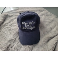Preloved begin again ball cap navy hat