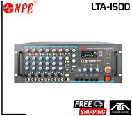 NPE LTA-1500 MP3 POWERMIXER+LINE+USB เครื่องขยายเสียง พาวเวอร์มิกเซอร์เสียงตามสาย 1500 วัตต์ MP3 USB LTA1500 LTA 1500