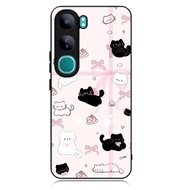 Cute Cat ST0030 Casing hp Vivo V50 Lite V50 V40 Lite Y18 Y28 Y29 iQoo Z9x 4G 5G Hybrid Case