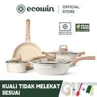 Ecowin Cloud Series  Kuali Nonstick Cookware Set (4pcs) - Wok + Saucepan + Frying Pan + Soup Pot