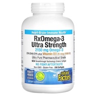 Natural Factors RxOmega-3 with Vitamin D3 Ultra Strength 2150 mg 150 Softgels