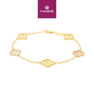 HABIB Oro Italia 916 Yellow, White and Rose Gold Bracelet GW41120922-TI