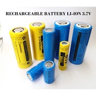 RECHARGEABLE BATTERY LI-ION 16340 18650 26650 FLAT TOP BATTERY CAS SEMULA