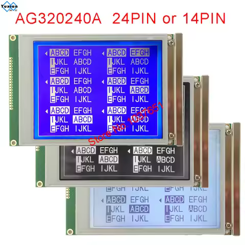AG320240A4 AG320240A1 AG320240A7 320x240 24pin 14pin black blue white LCD Display New