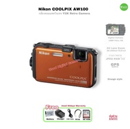 Nikon COOLPIX AW100 Orange Y2K Aesthetic Digital Camera 16MP Waterproof กล้องคอมแพคเก่าสุดฮิต ถ่ายสว