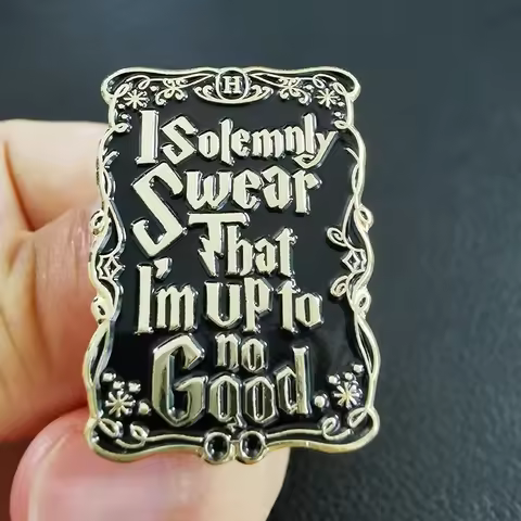 Marauders Map Enamel Pin I Solemnly Swear That I'm up To No Good Brooch Mischief Managed Badge Harry