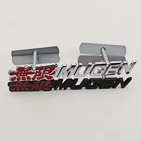 3D Metal Car Sticker Badge Logo Mugen Emblem Front Grill Badge For Honda Civic Type R FN2 FK8 Fit Ja