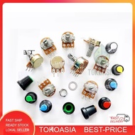 Potentiometer B1K- B100K 1M 3-pin - shaft 15mm volume amplifier adjustable single potentiometer