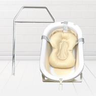 (ส่งจากไทย) Bubble Beans อ่างอาบน้ำเด็กมีขาตั้ง พับได้ พร้อมเบาะรองอาบน้ำ รุ่น Bubsy