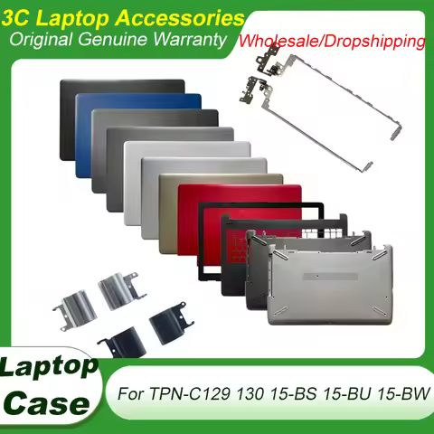 New For TPN-C129 TPN-130 15G-BR 15-BS 15-BU 15-BW 250 255 G6 LCD Back Cover Front Bezel Palmrest Cov